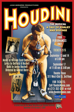 poster by Claudia Carlson for Houdini Musical